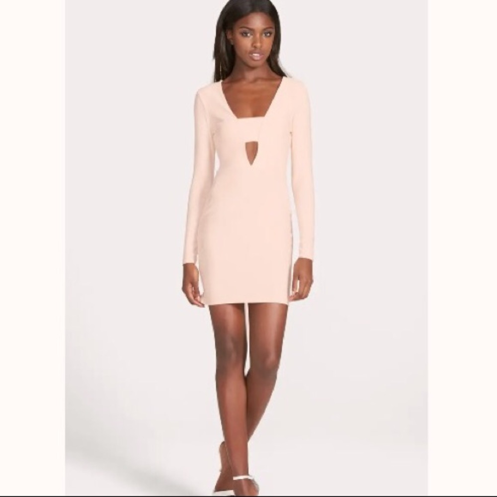 MISSGUIDED Cutout body-con dress pink